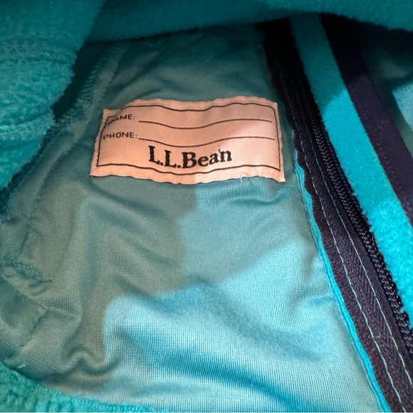 LL Bean Teal Fleece Full Zip Jacket. Size Kids 4. - Picture 14 of 17